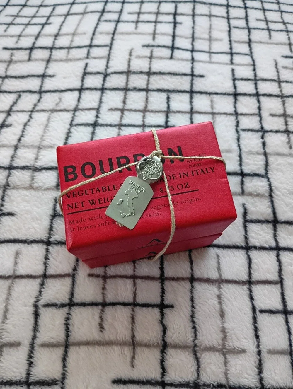 Bourbon Vegetable Soap 8.75 oz each Bar Made in Italy